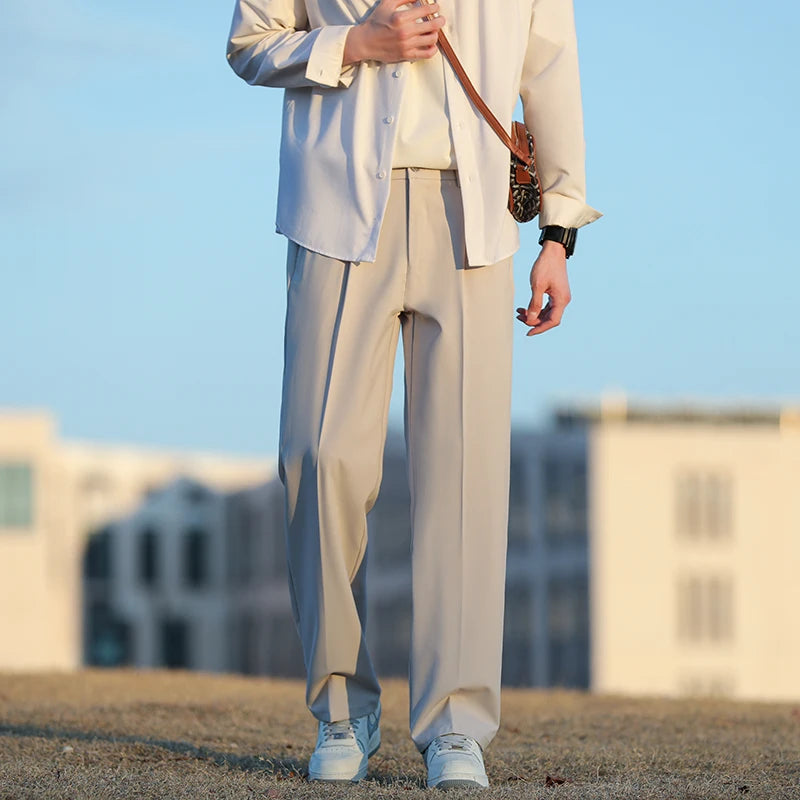Oversized Suit Pants with Elastic Waist