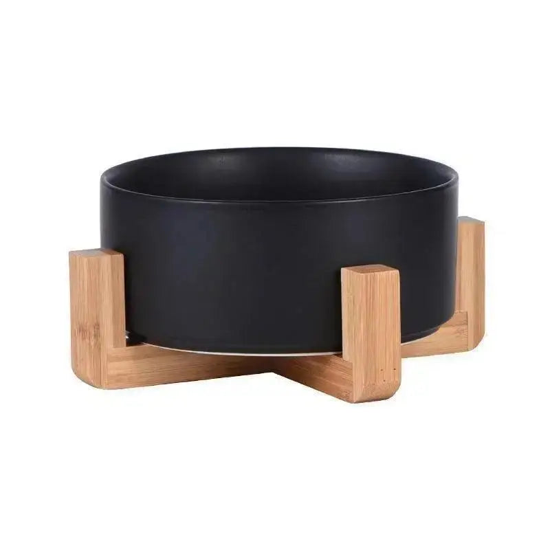 Wooden Bowl with Stand for Pets
