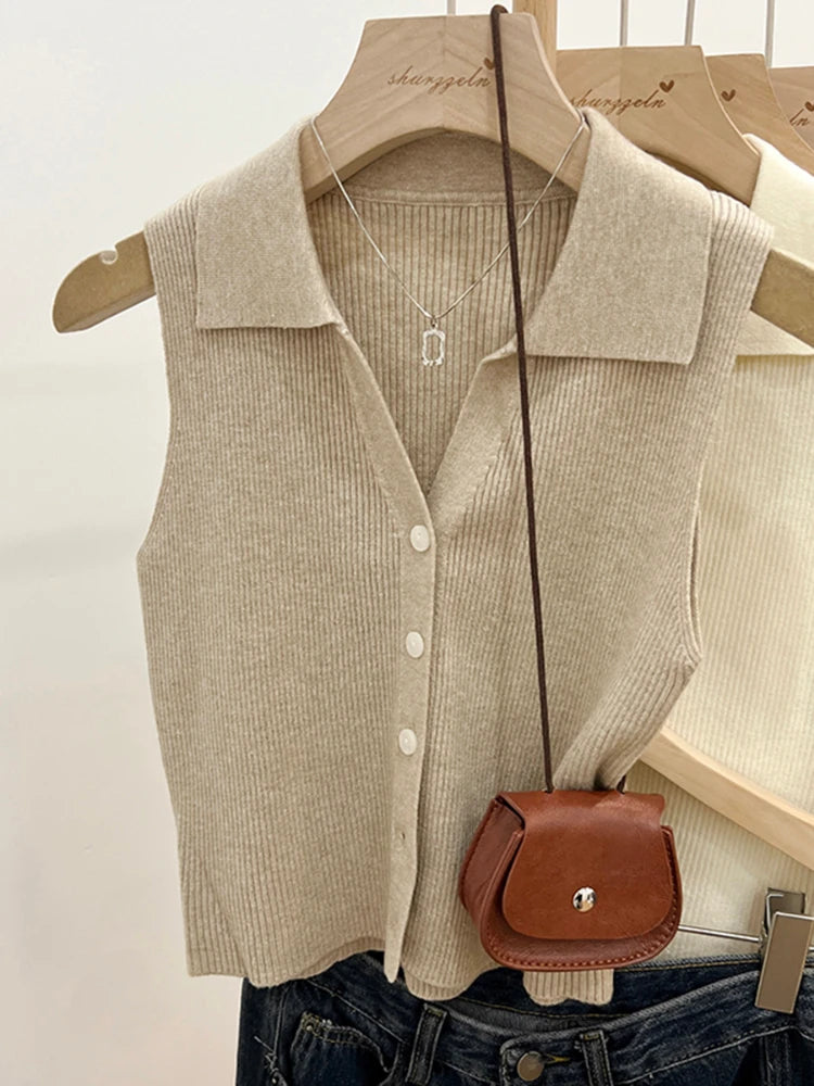 Slim Korean Knitted Cardigan