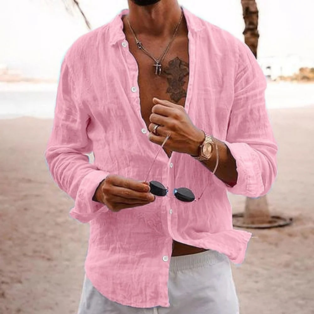 Loose and Comfortable Cotton and Linen Shirt