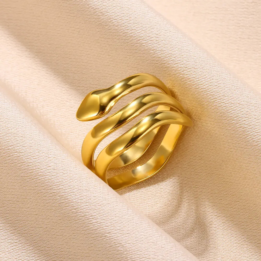 Snake Ring in 18K Gold Plated Stainless Steel