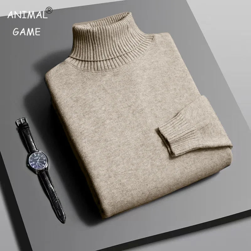 Slim Fit Turtleneck Sweater Premium Knit
