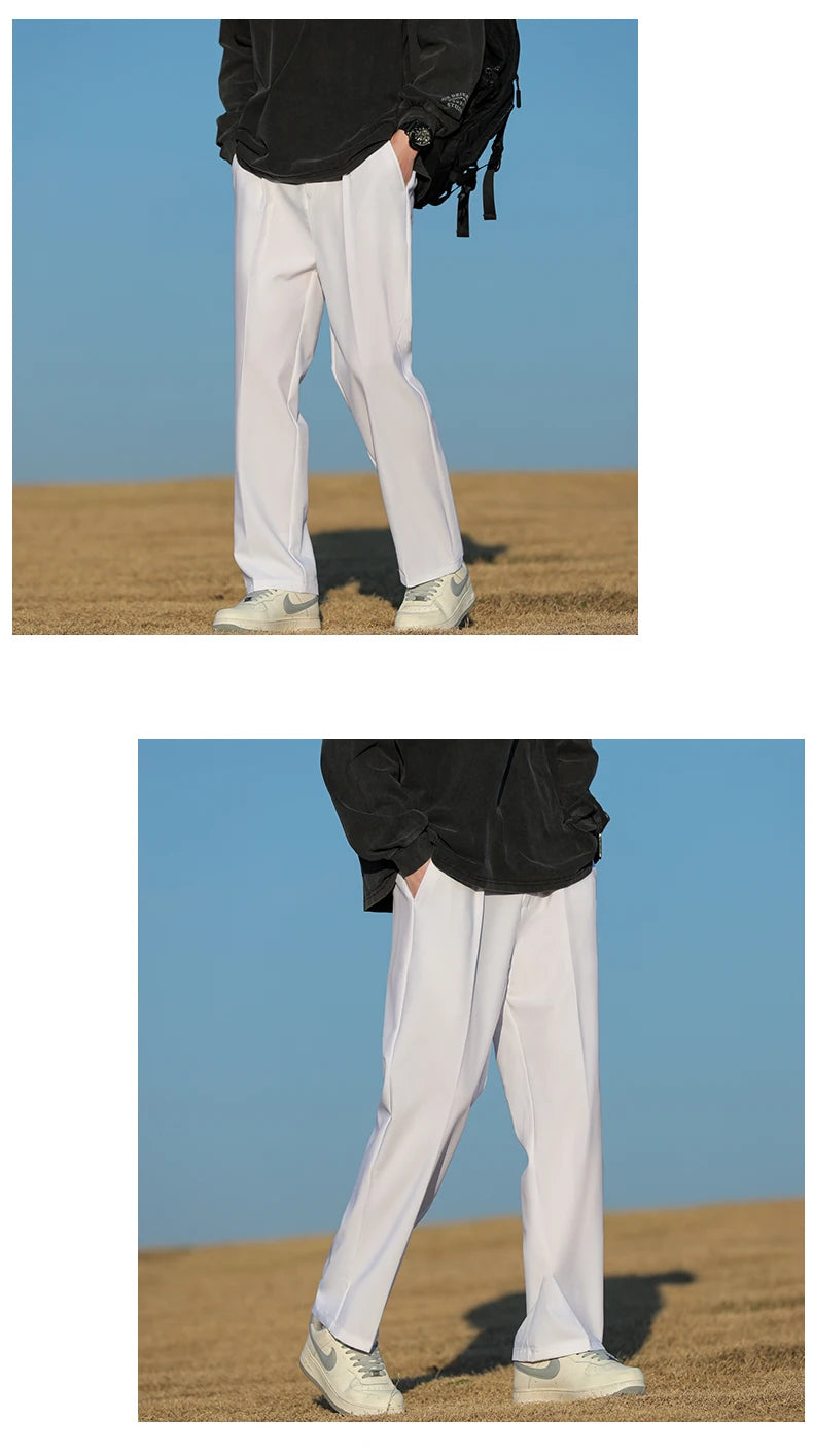 Oversized Suit Pants with Elastic Waist