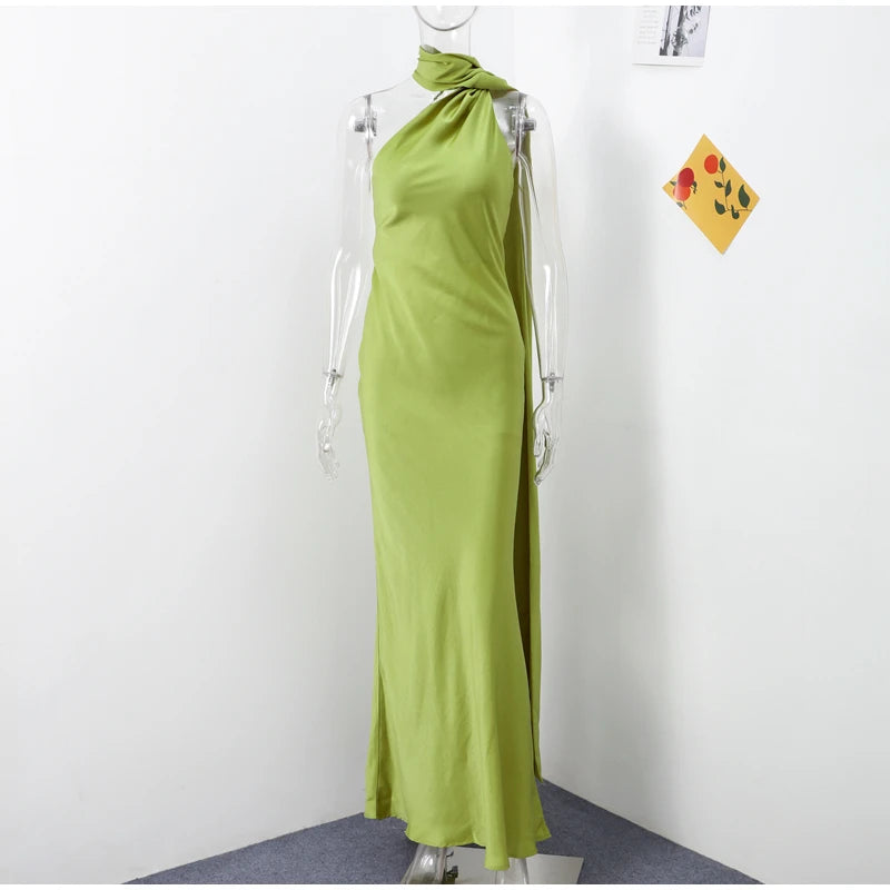Elegant long female dress