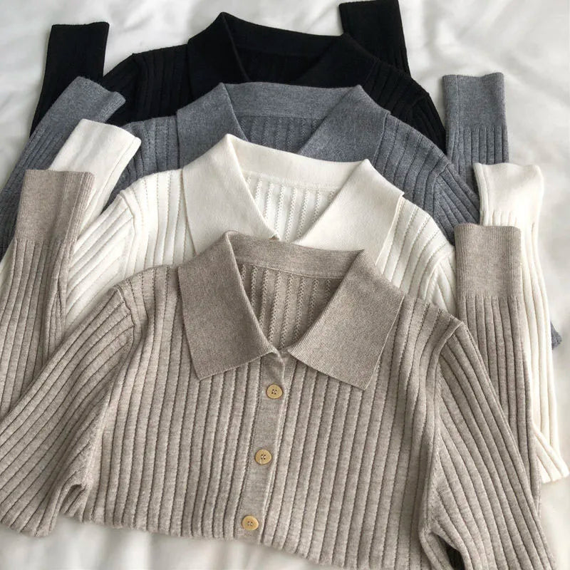 Stylish Korean Fashion Knitted Cardigan
