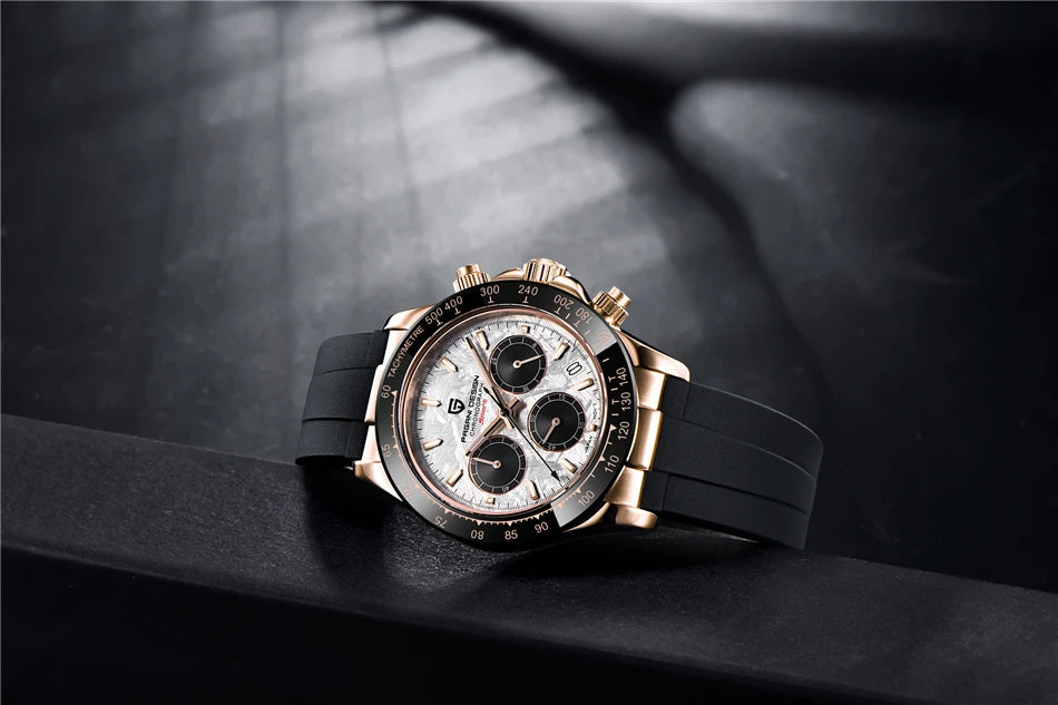 Luxury Retro Chronograph Watch with Sapphire
