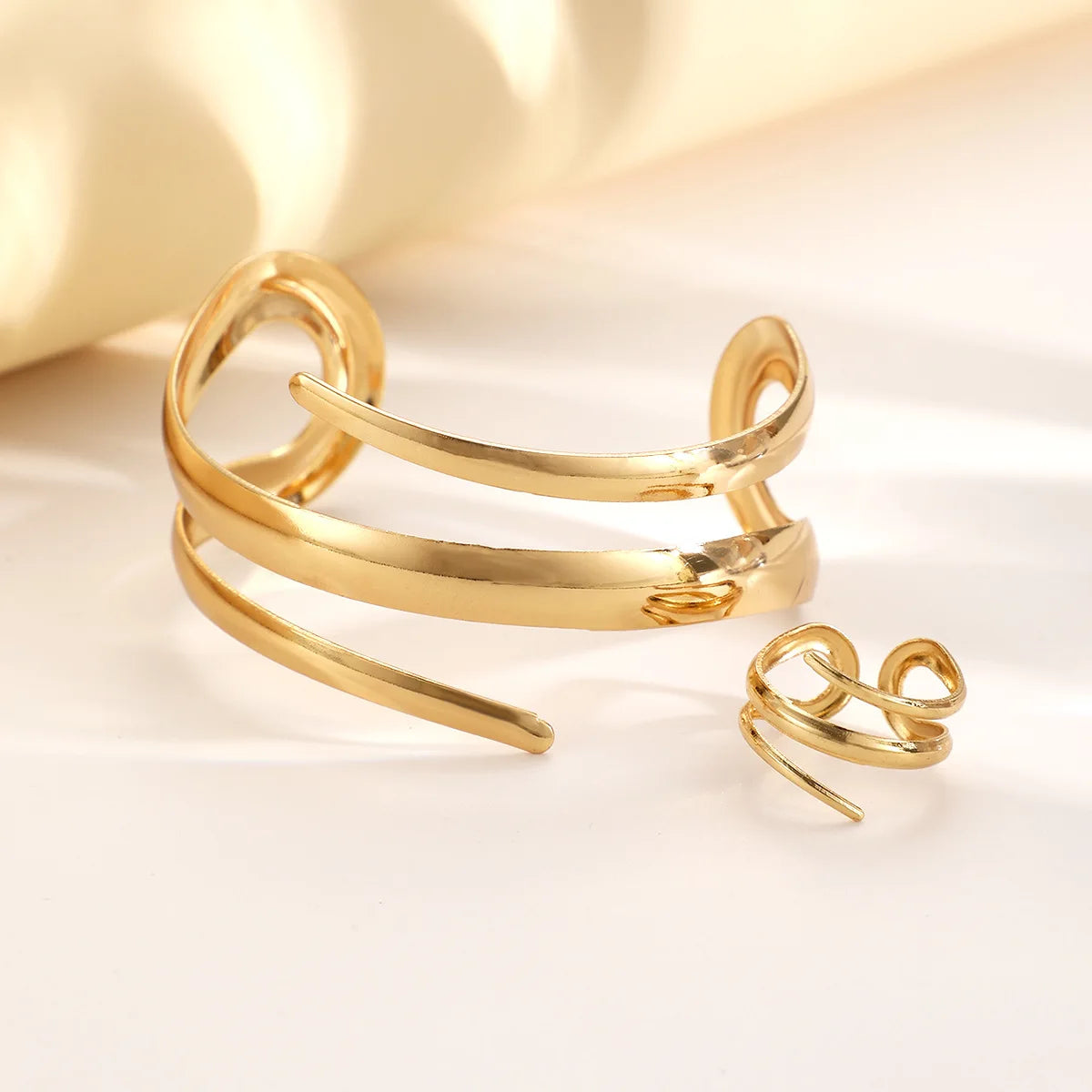 Stainless Steel Bracelet Set with Water Drop