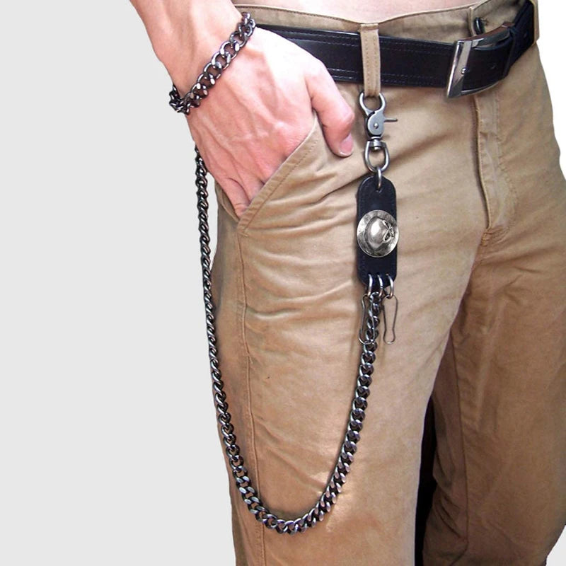 Motorcycle Chain Keychain Jeans Biker