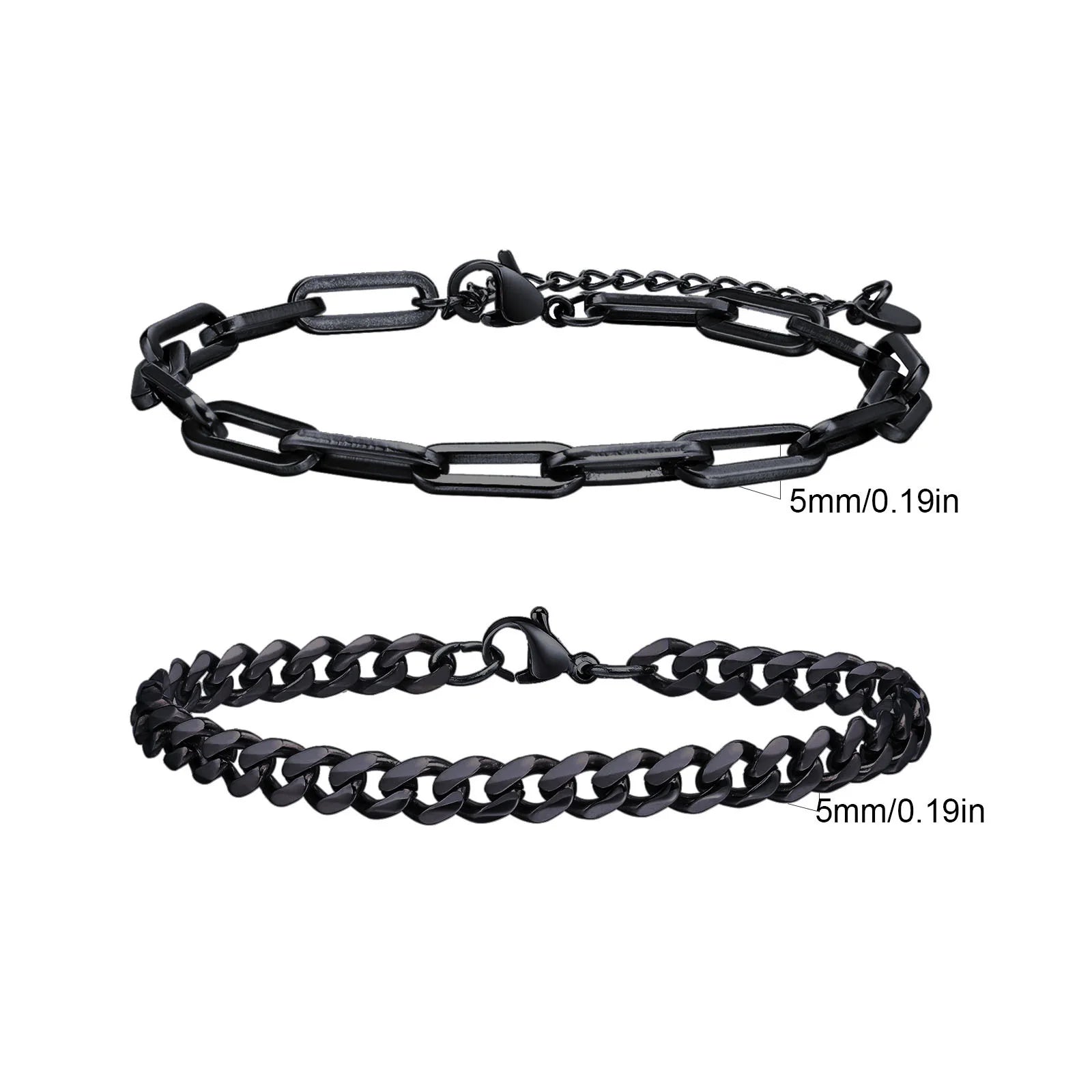 Set of 2 Stainless Steel Bracelets
