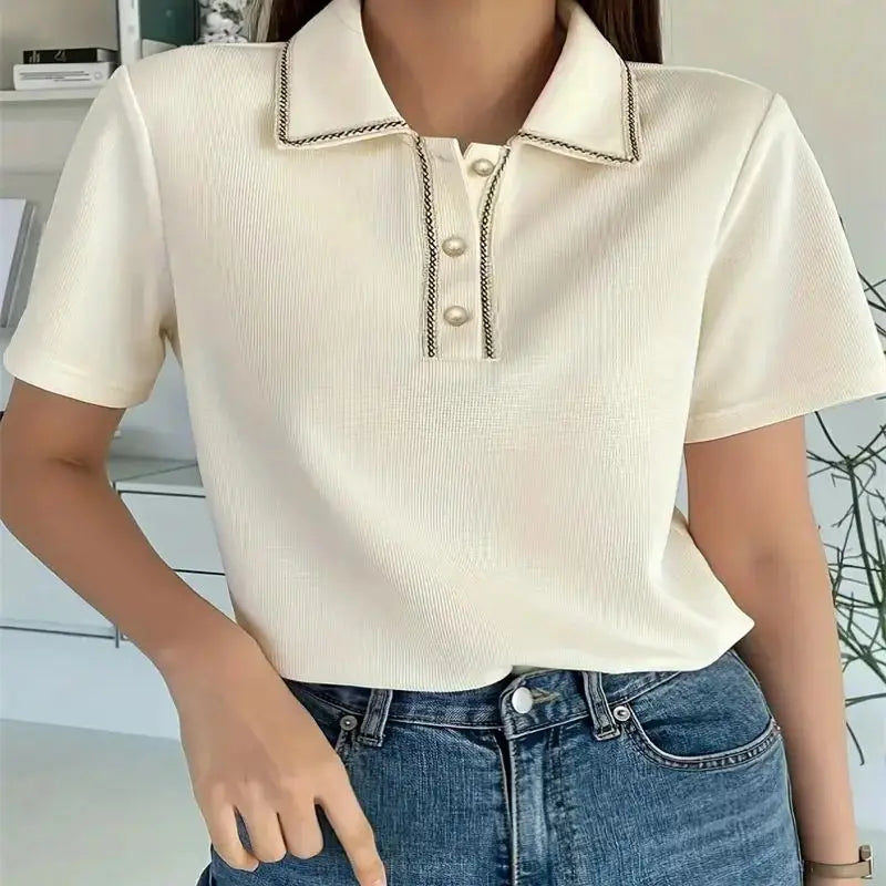 Stylish Button-Down T-Shirt
