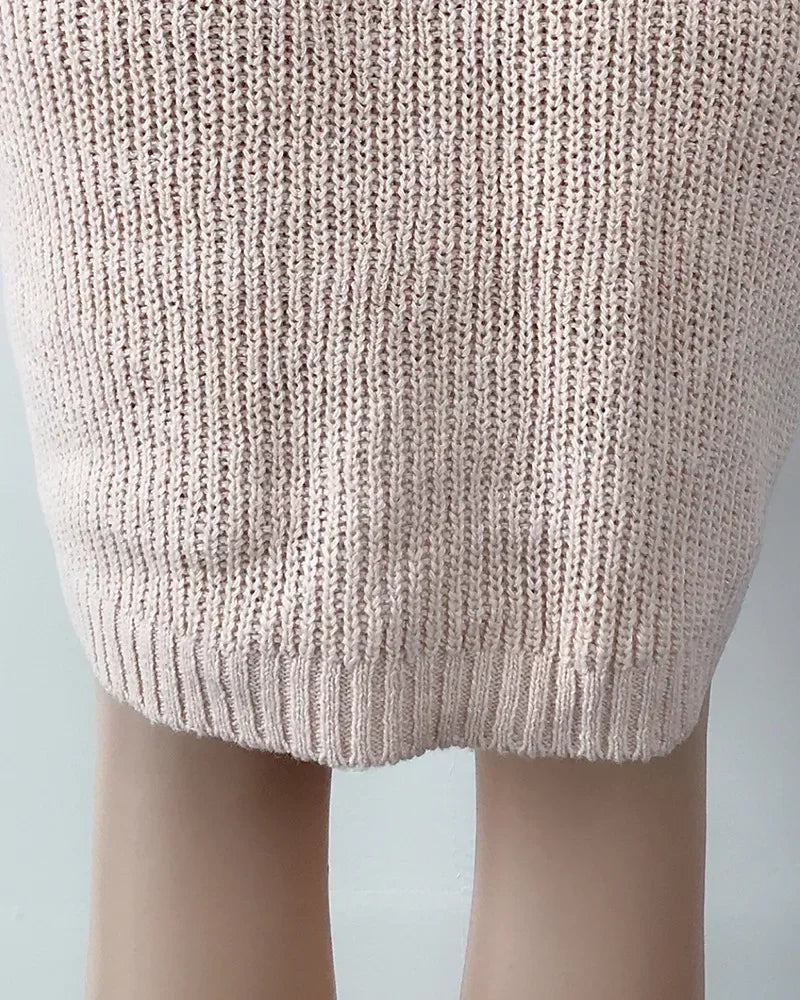 Vintage Long Sleeve Sweater Dress