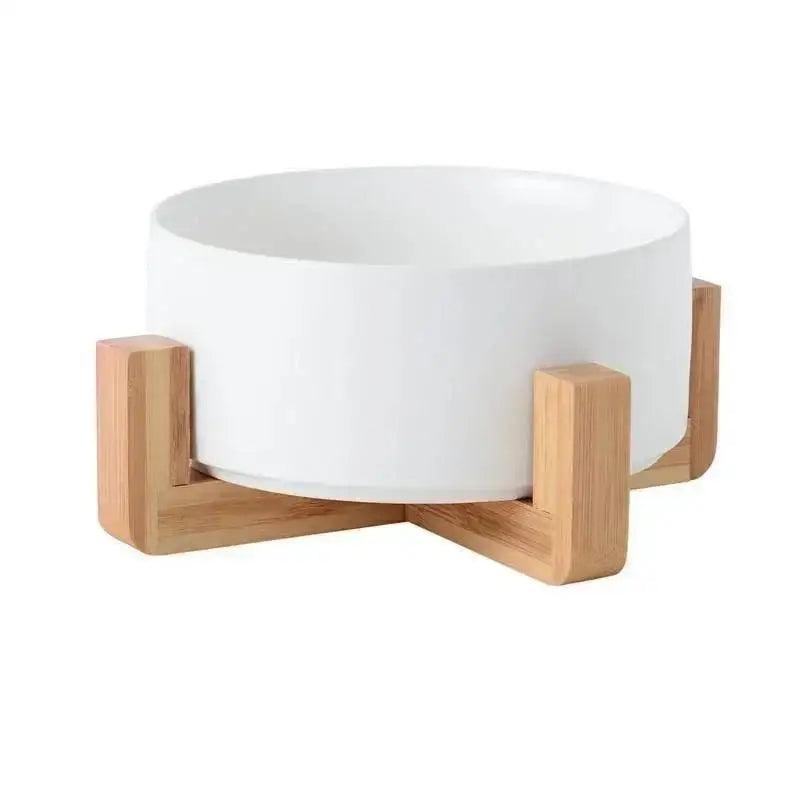 Wooden Bowl with Stand for Pets