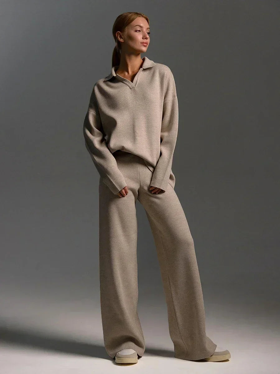 Thick Knit Winter Sweater and Pants Set