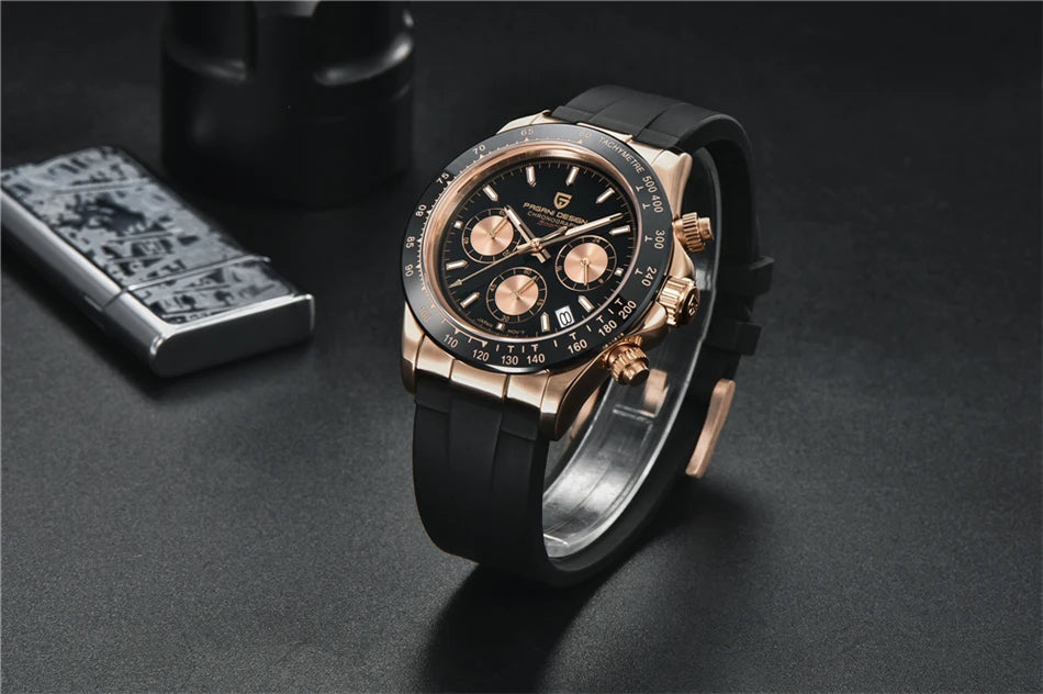 Luxury Retro Chronograph Watch with Sapphire