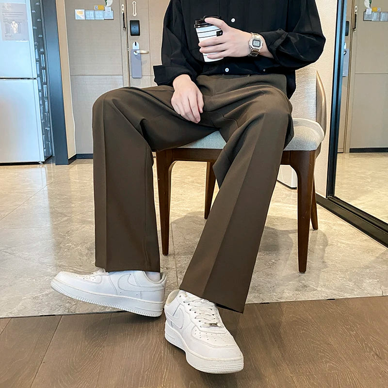 Oversized Suit Pants with Elastic Waist