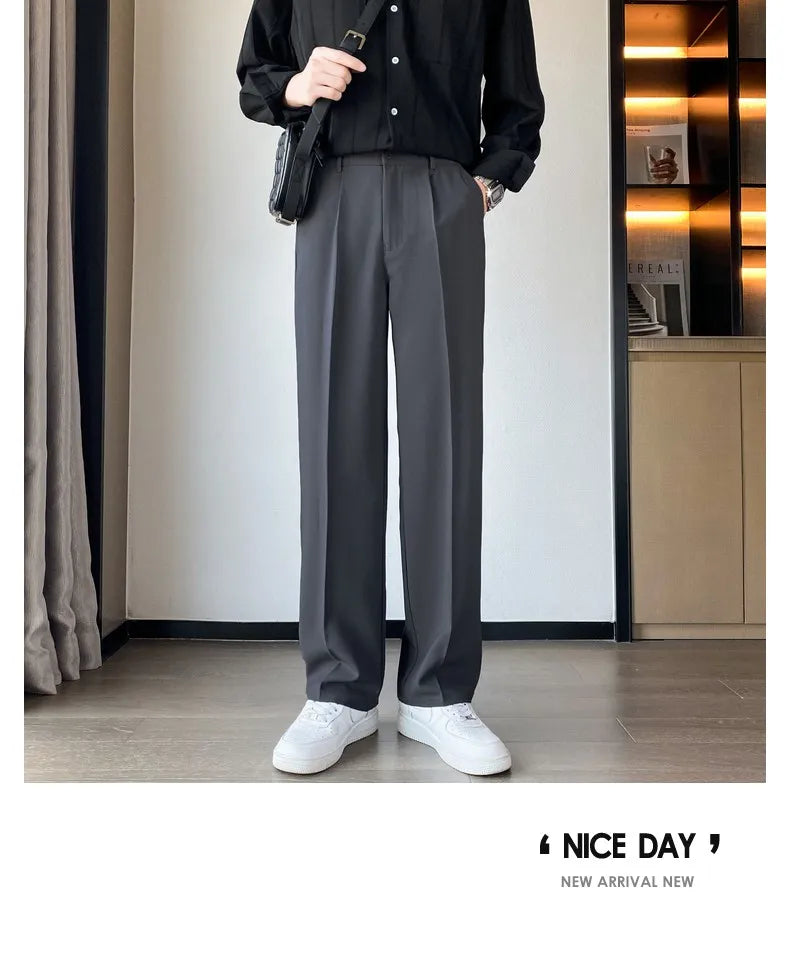 Oversized Suit Pants with Elastic Waist