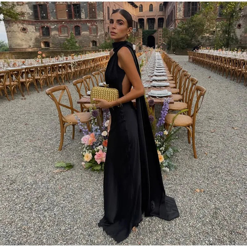 Elegant long female dress