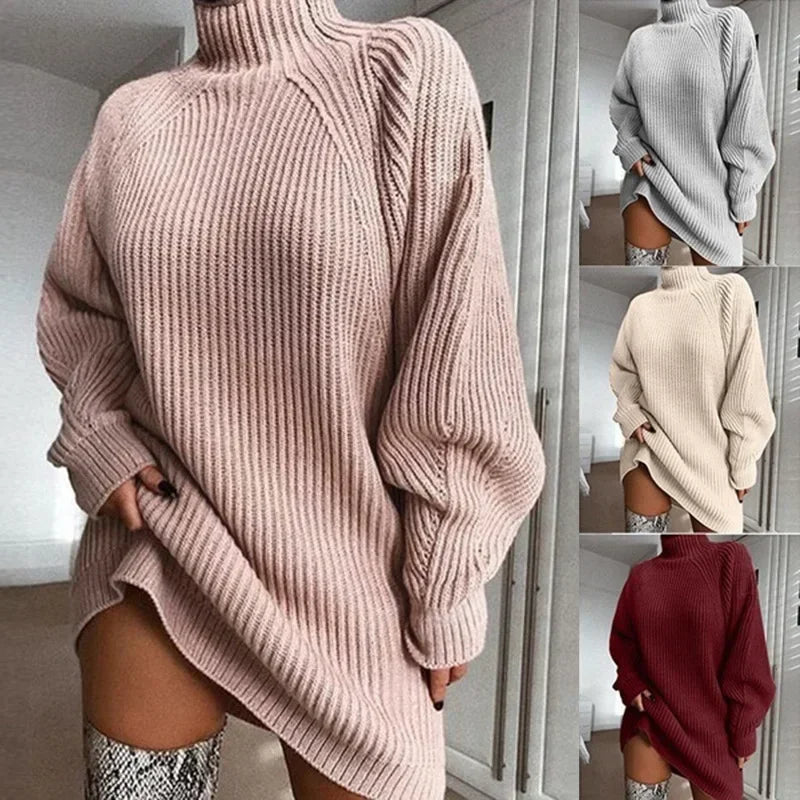 Vintage Long Sleeve Sweater Dress