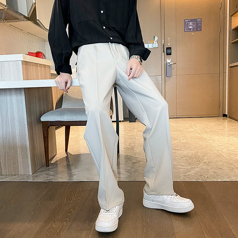 Oversized Suit Pants with Elastic Waist