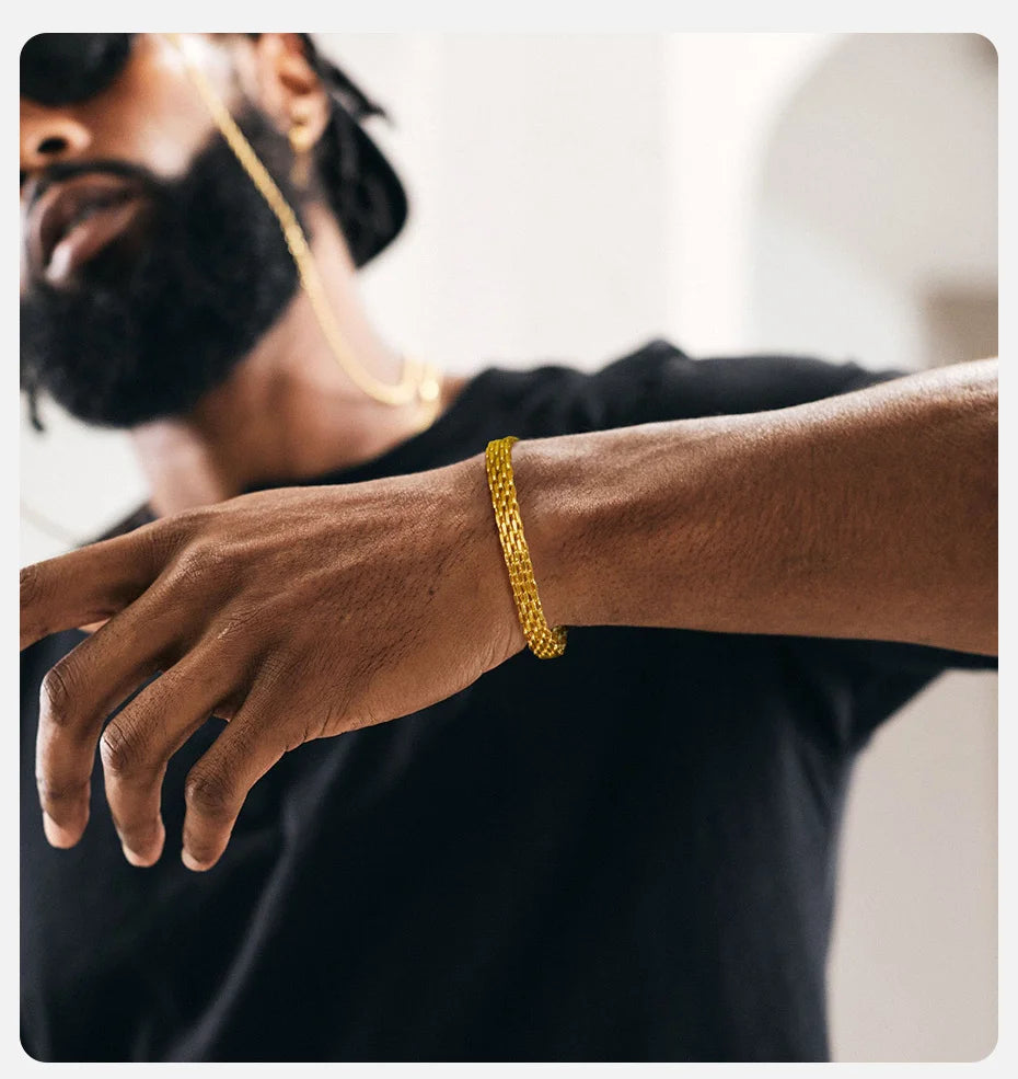 Stainless Steel Italian Mesh Chain Bracelet