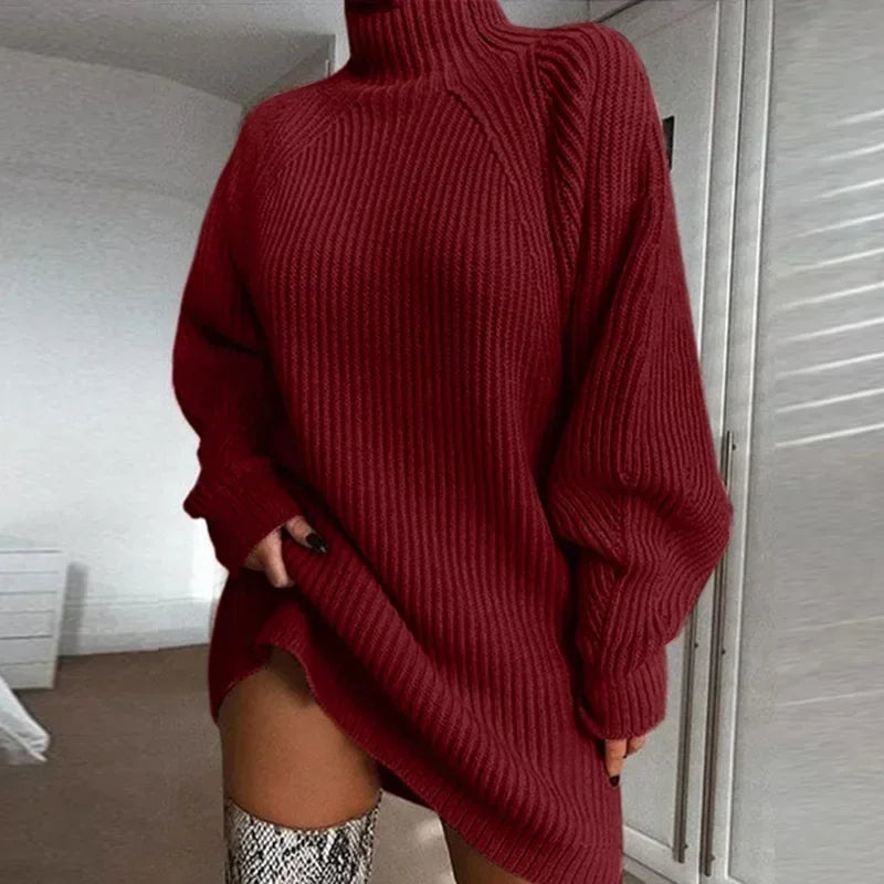 Vintage Long Sleeve Sweater Dress