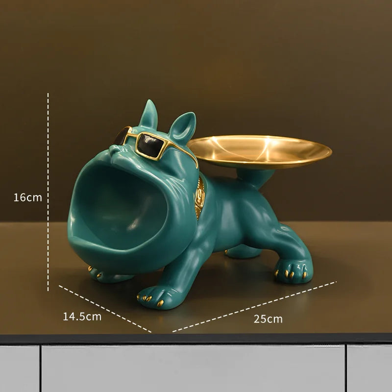 Bulldog style resin sculpture for decoration