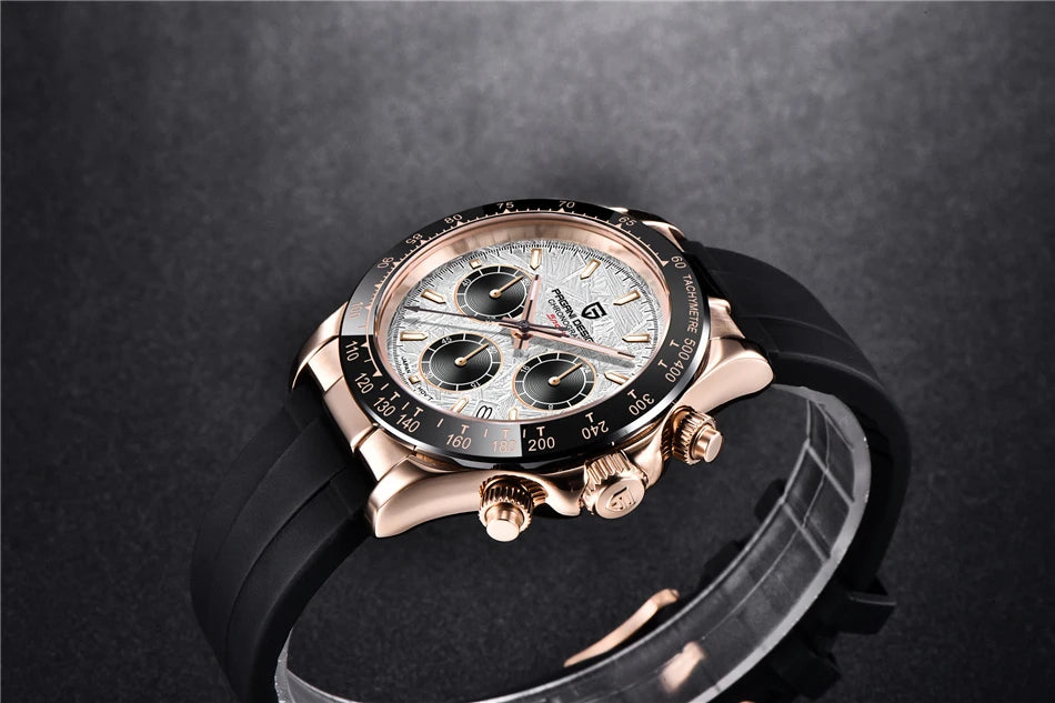 Luxury Retro Chronograph Watch with Sapphire