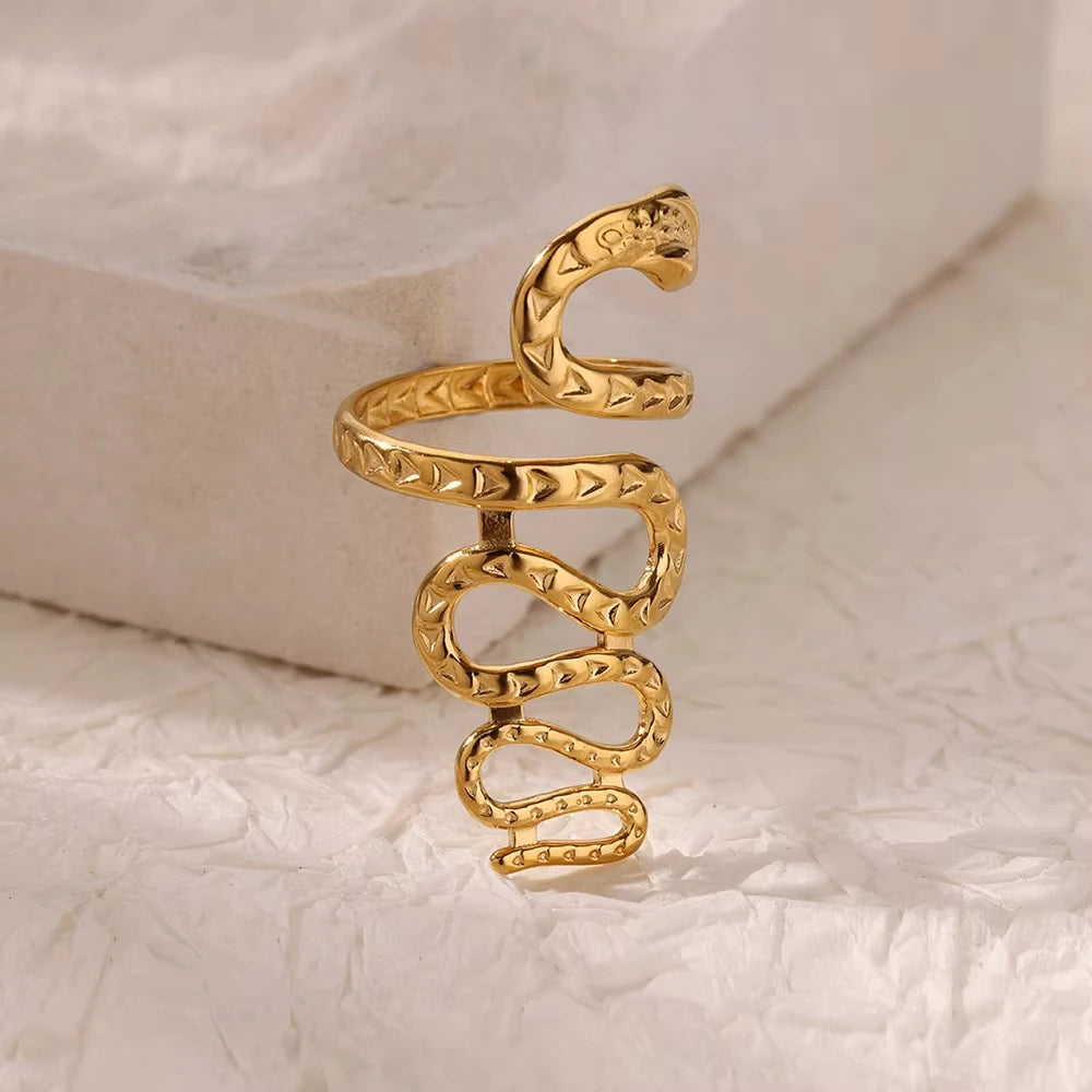Snake Ring in 18K Gold Plated Stainless Steel