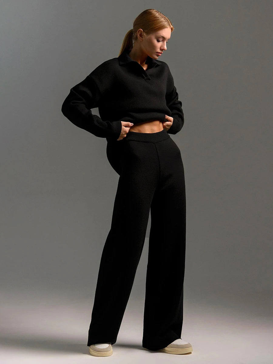 Thick Knit Winter Sweater and Pants Set