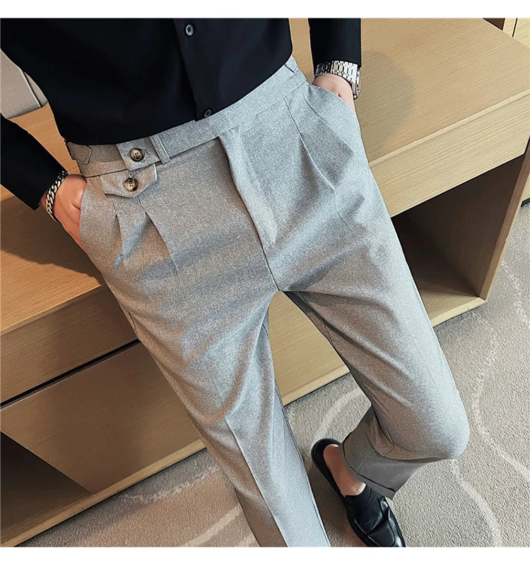 Slim Fit British Style Dress Pants
