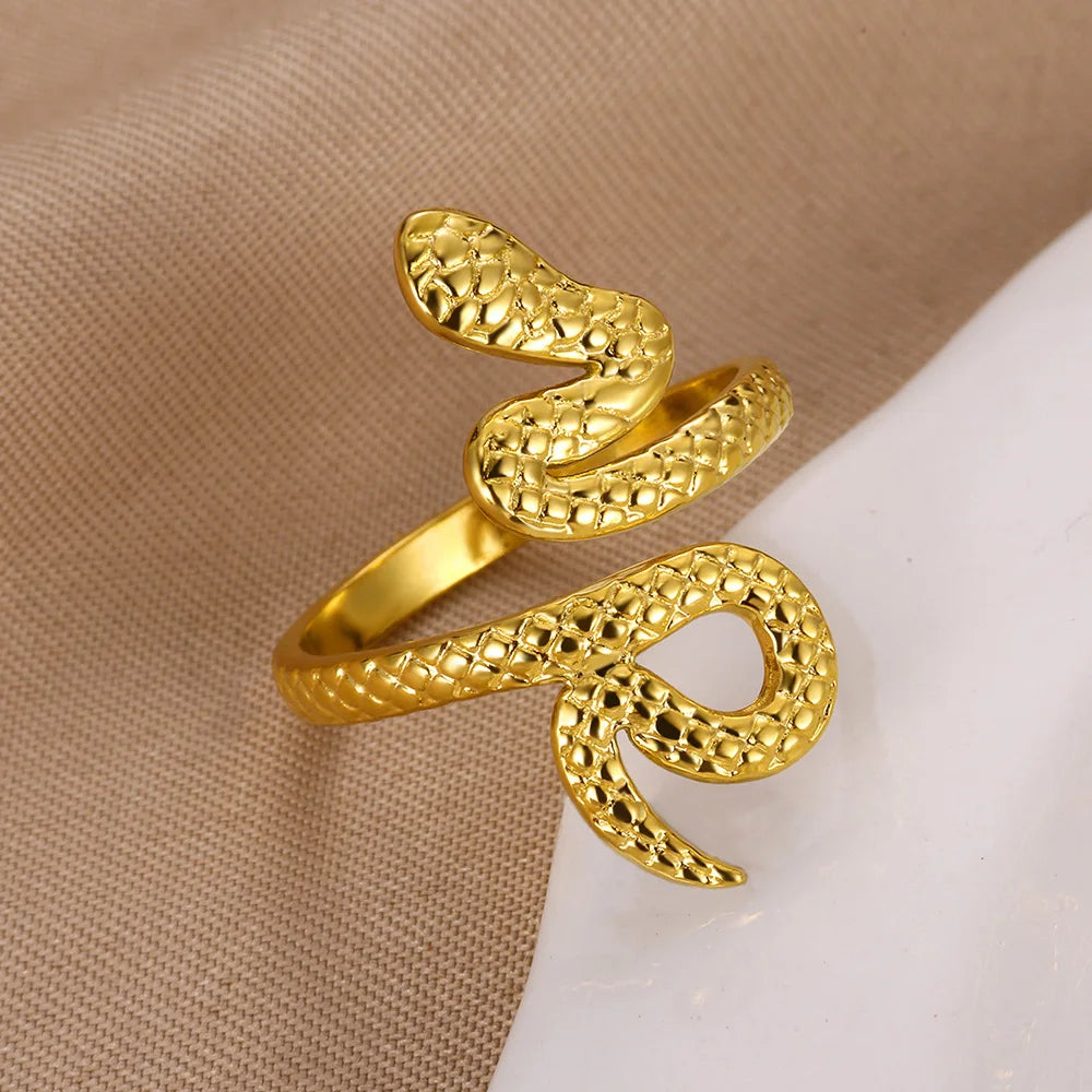 Snake Ring in 18K Gold Plated Stainless Steel