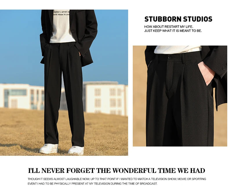 Oversized Suit Pants with Elastic Waist