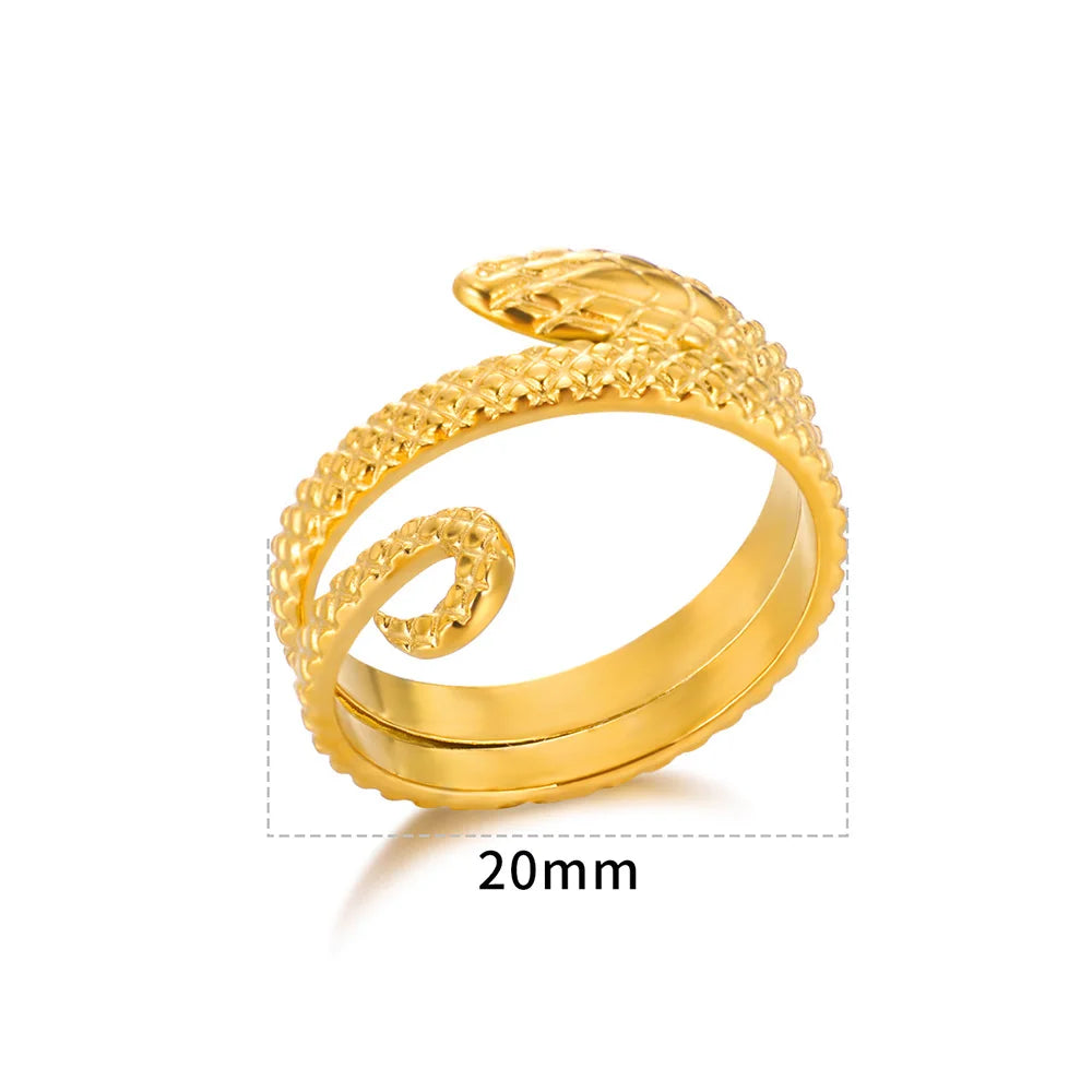 Snake Ring in 18K Gold Plated Stainless Steel