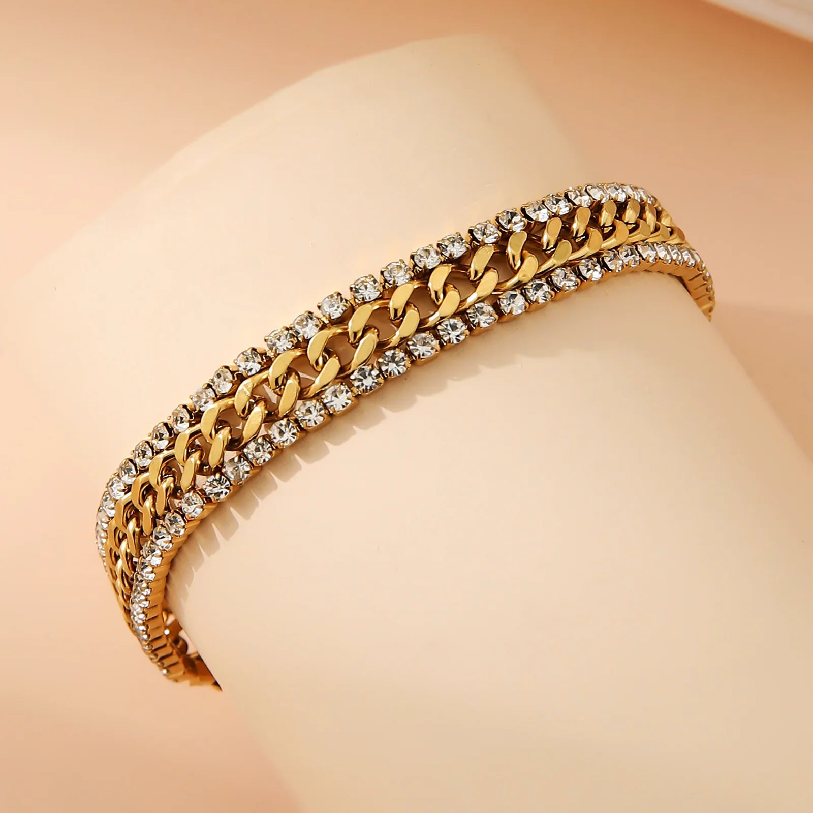 18K Gold Plated Bracelet with Cubic Zirconia