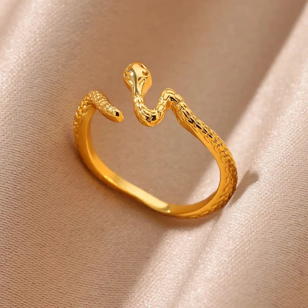 Snake Ring in 18K Gold Plated Stainless Steel
