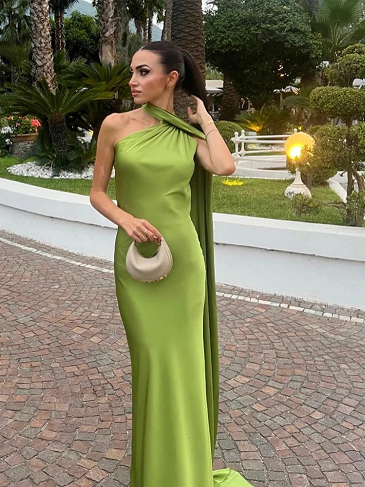 Elegant long female dress