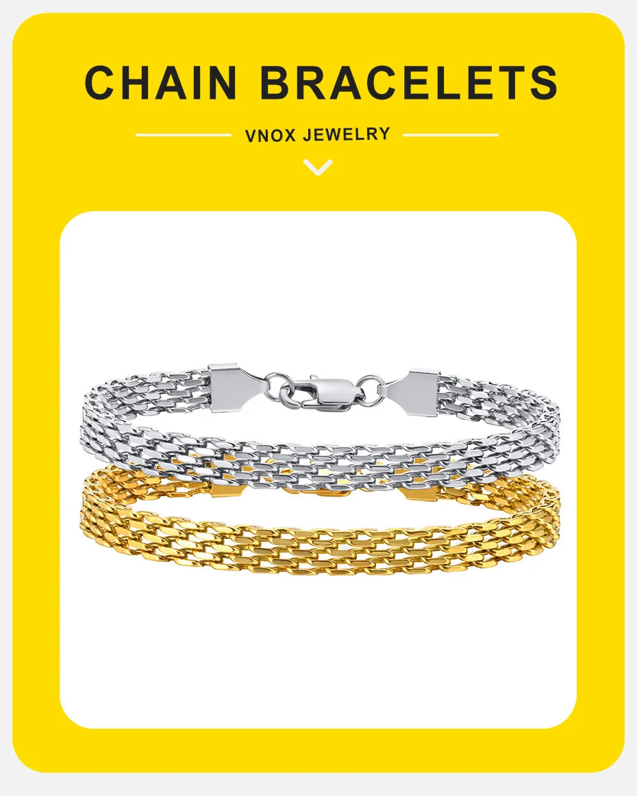 Stainless Steel Italian Mesh Chain Bracelet