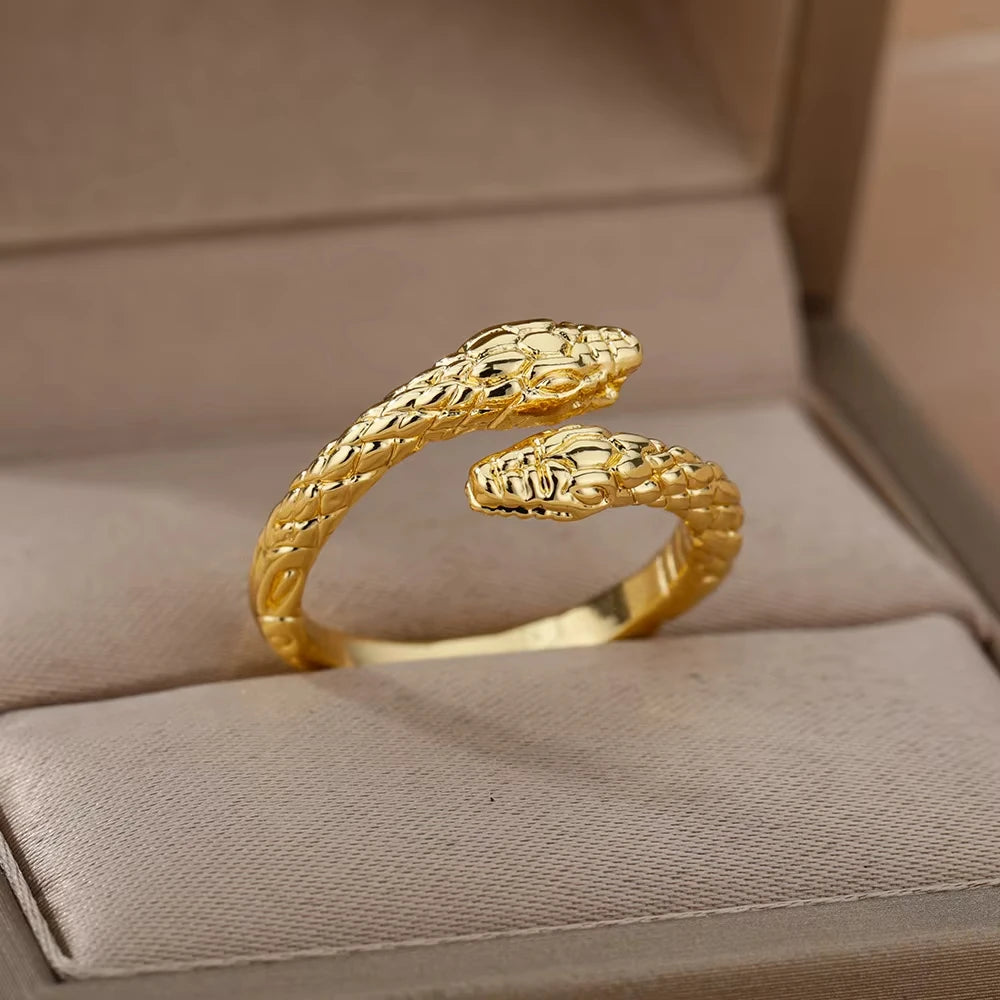 Snake Ring in 18K Gold Plated Stainless Steel