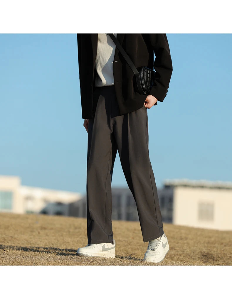 Oversized Suit Pants with Elastic Waist