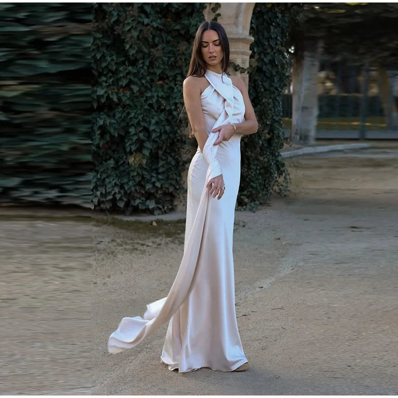 Elegant long female dress