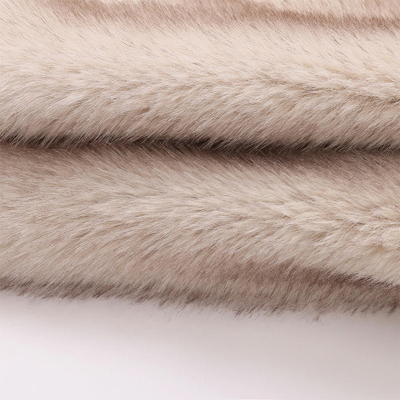 Gardient Luxury Faux Fur Coat