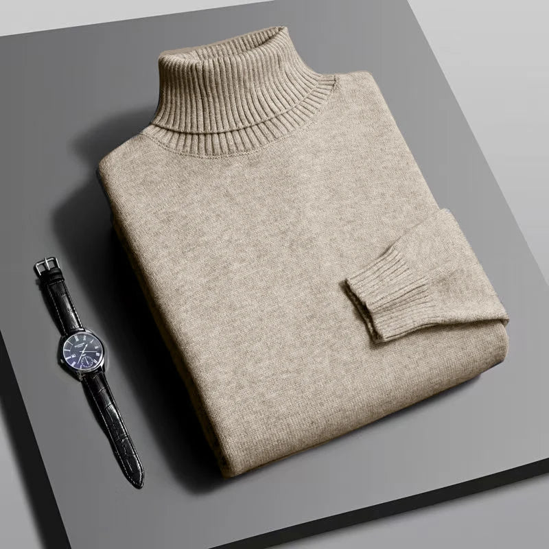 Slim Fit Turtleneck Sweater Premium Knit