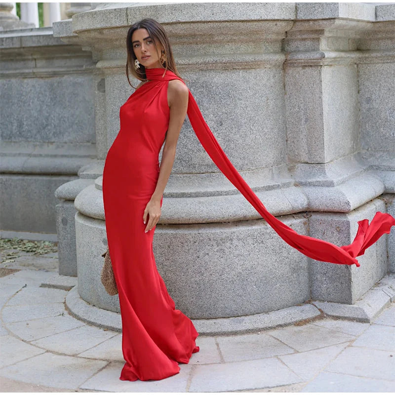 Elegant long female dress
