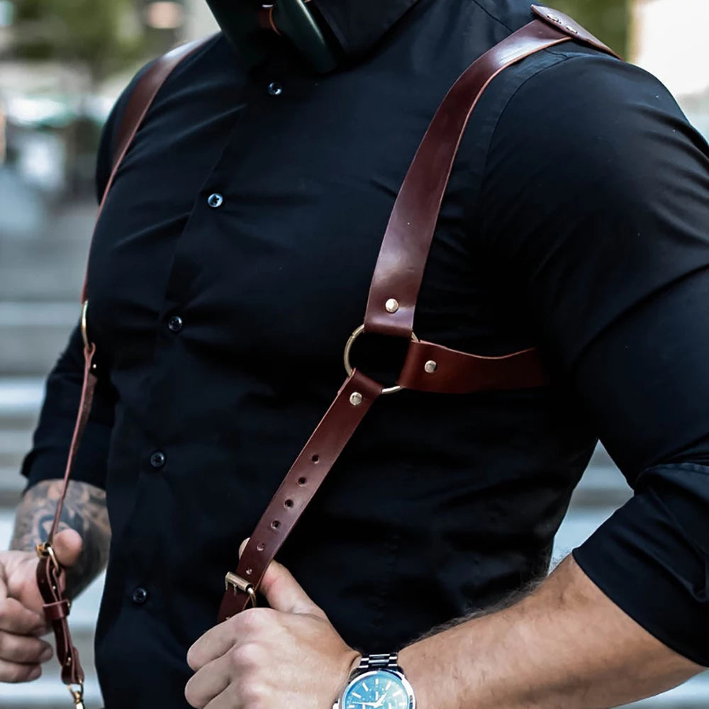 Men's Leather Suspenders