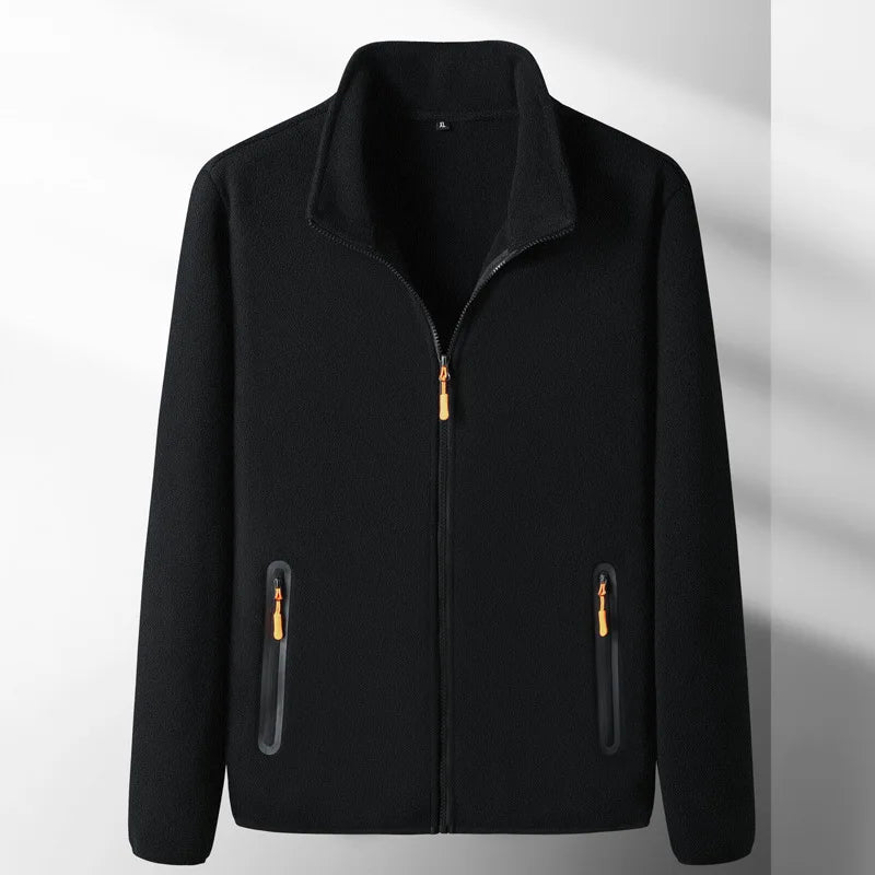 Plus Size Fashion Jacket with Zipper Pockets