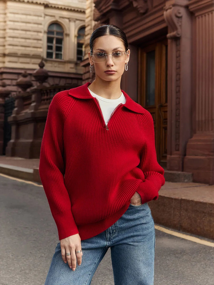 Casual Polo Neck Sweater
