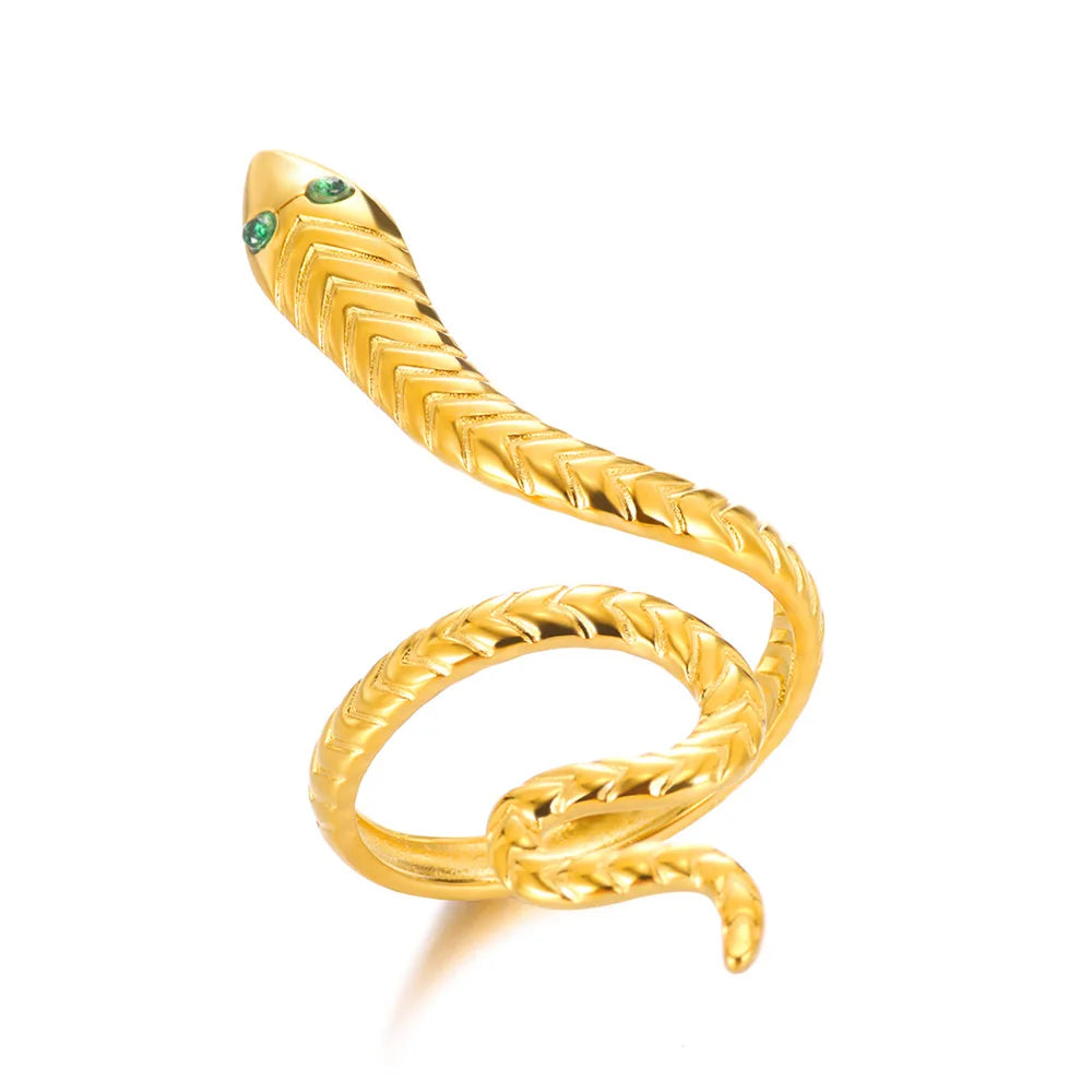 Snake Ring in 18K Gold Plated Stainless Steel