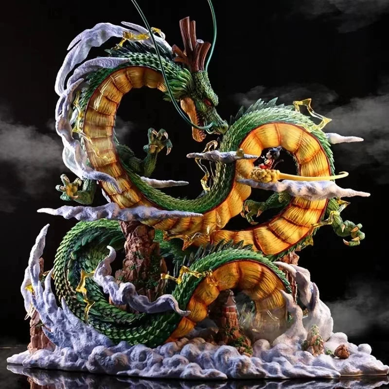 Dragon Ball Shenron Statue with Goku