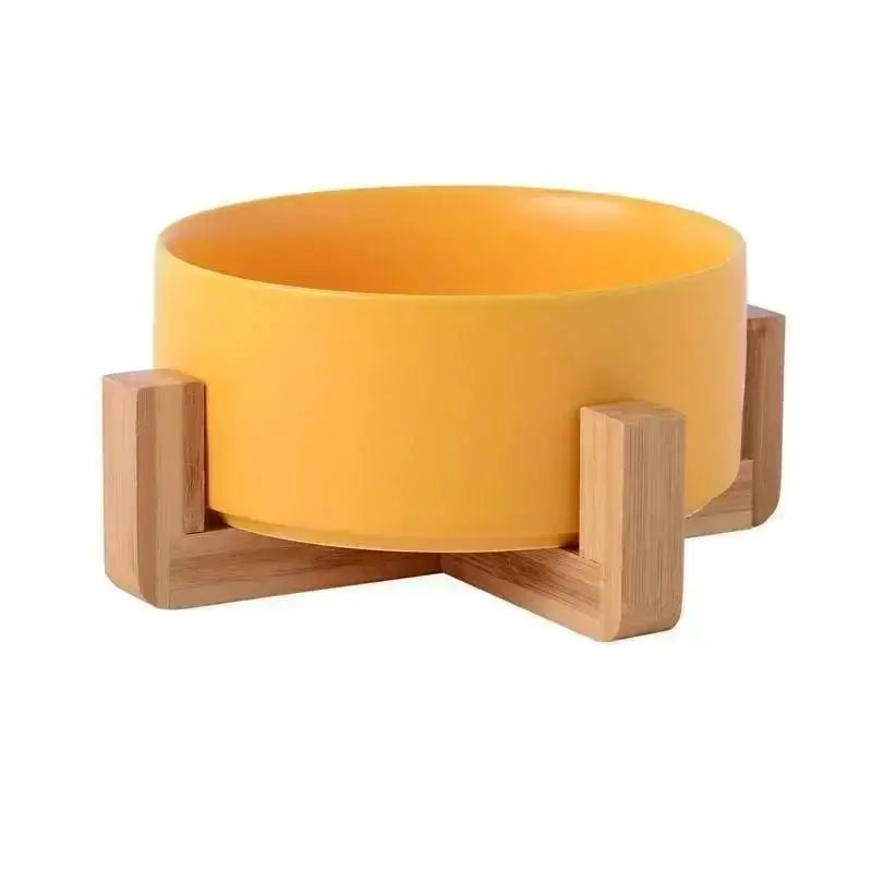 Wooden Bowl with Stand for Pets