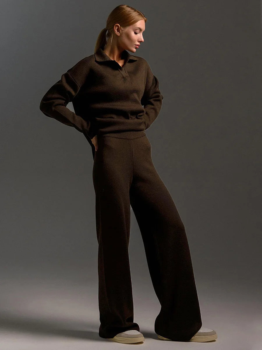 Thick Knit Winter Sweater and Pants Set